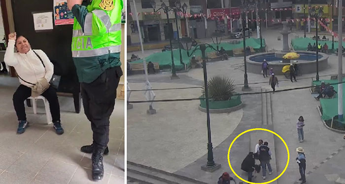 Esposa del alcalde amenaza y agrede a comunicadora en plaza de Challhuahuacho